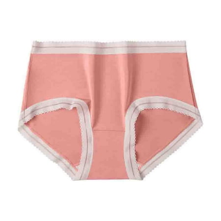 Virmaxy Womens Boyshorts Underwear Panties Silk File 5a Antibacterial Panties Advanced Breathable Super Elastic Silky Soft Lace Edge Modal Panties Red M