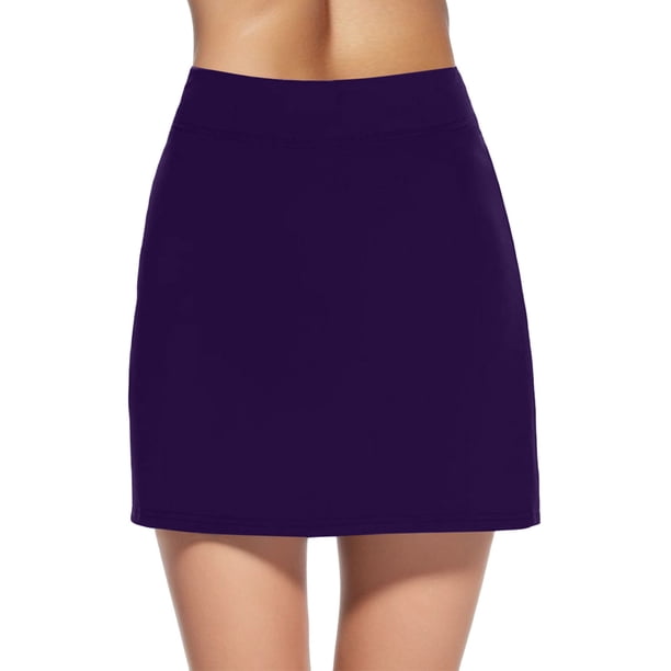 Falda pantalón ligera y elástica para mujer para correr y jugar al tenis: falda deportiva con forro, tallas reales, poliéster, S-XXL.