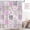 Pink, variant on Cute Plaid Floral Shower Curtain, Boho Sage Green Flower Fabric Shower Curtains for Bathroom, Retro Pink Flower Checkered Patchwork Bath Curtain Set Washable Waterproof with 12Hooks 72X72IN