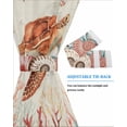 thumbnail image 4 of Brown Turtle Coastal Blackout Curtains, French Door Curtains for Door Window, Summer Beach Nautical Coral Shells Starfish Privacy Drapery for Patio/Sidelight Doors, 1 Panel with Tieback, 25x40 Inches, 4 of 6