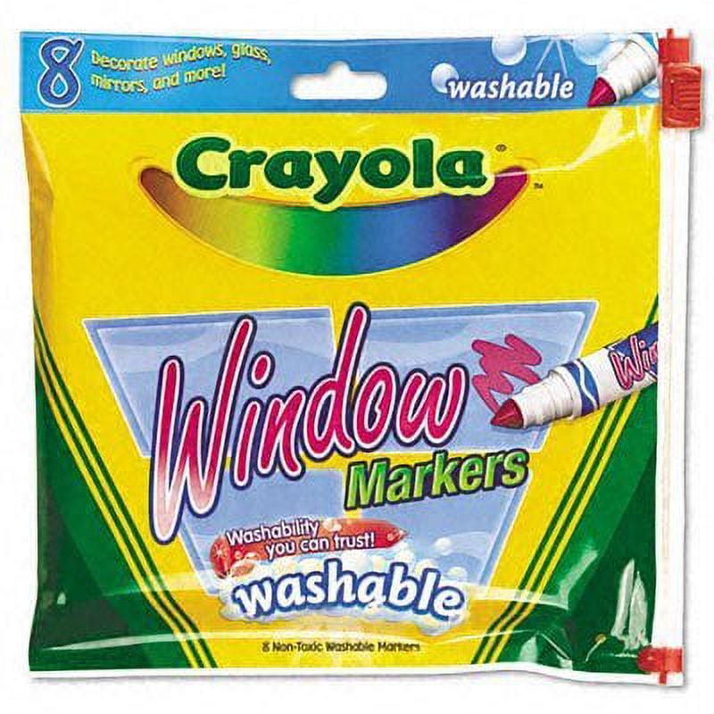 Crayola 8 Ct. Washable Crystal Effects Window Markers