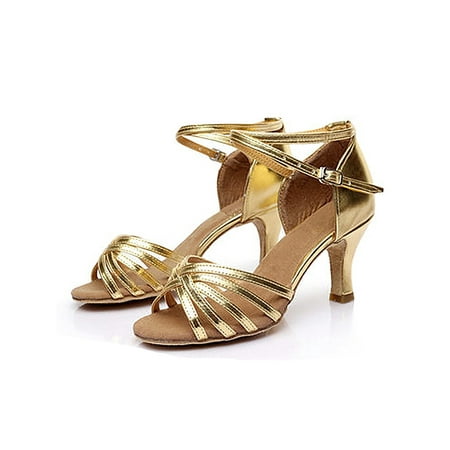

Lacyhop Women s Heels Peep Toe Dancing Shoes Ankle Strap Ballroom Salsa Dress Sandals