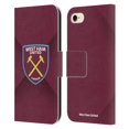 thumbnail image 1 of Head Case Designs Officially Licensed West Ham United FC Crest Gradient Leather Book Wallet Case Cover Compatible with Apple iPhone 7 / 8 / SE 2020 & 2022, 1 of 6