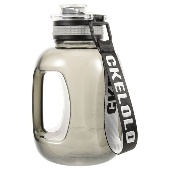 IBASETOY Large Capacity Plastic Water Bottle for Travel Black Perfect for Sports Fitness Camping and Hiking 1 gallon