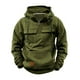 thumbnail image 1 of Blusa con capucha de manga larga para hombre, sudadera con cremallera lisa, sudadera con capucha para entrenamiento, sudadera deportiva con múltiples bolsillos para exteriores, chaquetas de invierno,, 1 of 5