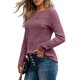 thumbnail image 1 of Camisa de Larga con Encaje para Mujer, Top de Otoño, Moda Elegante, Informal, Tipo Túnica, Suéter, Ropa de . Púrpura S, 1 of 8