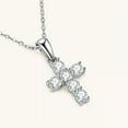 thumbnail image 4 of K-KED Moissanite Cross Pendant Necklace for Women in Sterling Silver, 4 of 9