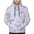 thumbnail image 5 of Bingfone Purple Butterfly Men'S Drawstring Hoodie Long Sleeve Pocket Sweatshirts-Medium, 5 of 9