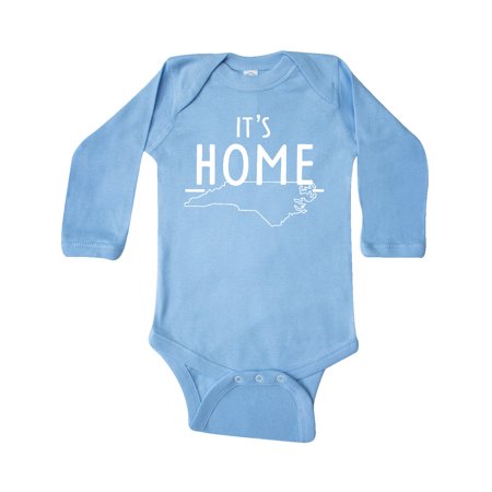 

Inktastic It s Home- State of North Carolina Outline Gift Baby Boy or Baby Girl Long Sleeve Bodysuit