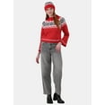 thumbnail image 6 of No Boundaries Fairisle Jacquard Pullover and Beanie Set, 2-Piece, Women's and Women’s Plus, 6 of 9