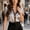 Gray, variant on Women's Sexy Satin Leopard Print Blouse with Button Front – Elegant Contrast Trim Collar Short Sleeve Work Top Red，S
