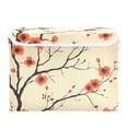 thumbnail image 7 of Yayeee Collapsible Cube Storage Bin with Lid Fabric Closet Decorative Basket with Handles, Red Floral Pattern, 7 of 7