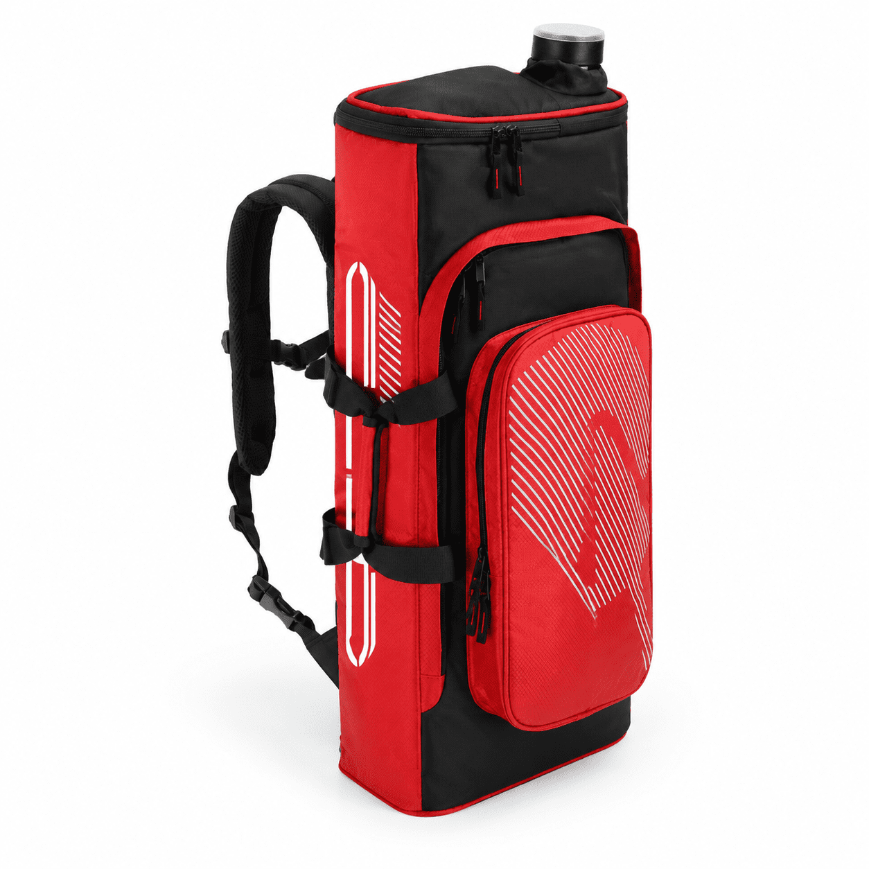 Red Takedown Recurve Bow Archery Case Backpack with Arrow Tube
