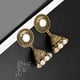thumbnail image 4 of Pendiente de campana de viento dorado Vintage para mujer, cuentas de perlas de imitación, pendientes colgantes, 4 of 7