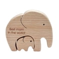 thumbnail image 1 of Estatua de mamá y bebé valiente de madera hecha a mano, escultura, figura para mesa de casa. 2 piezas mejor mamá, 1 of 9