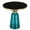 Blue/Black, variant on LeisureMod 19" Round End/Side Table with Glass Top and Brushed Gold Iron Rim Tempered Glass Pedestal Base No Assembly for Modern Home, Living Room Tully Collection in Green/Black