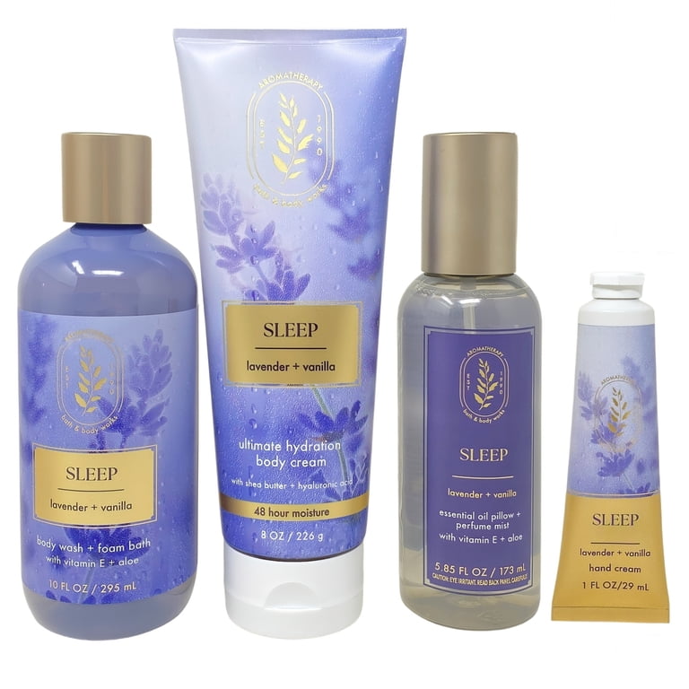 Bath & Body Works Aromatherapy Sleep Lavender Vanilla Gift Bag Set