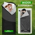 thumbnail image 4 of Teblint Camping Sleeping Bag for Adults Kids, Cold Weather Warm Sleeping Bag with Compression Bag for 3 Seasons, Compact Camping Essentials Gear Accessories Hiking Sleep Must Haves-Black, 4 of 11