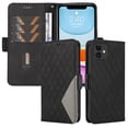 thumbnail image 2 of Compatible with iPhone 11 Wallet Flip Case, Classic PU Leather Shockproof Protective for Men Women Card Slots Kickstand Magnetic Closure Phone Case Cover for iPhone 11, Black, 2 of 11