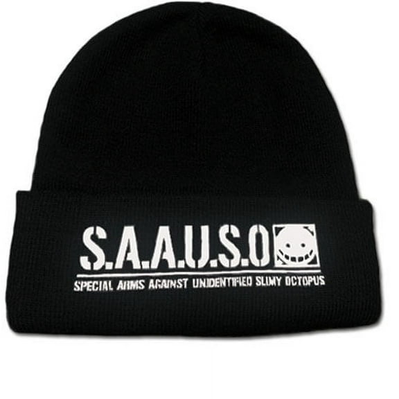 Assassination Classroom S.A.A.U.S.O. White Logo Beanie Hat