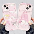 thumbnail image 5 of Cartoon Kuromi Hello kitty Purin Soft TPU Case For iPhone 15 14 13 12 11 Pro Max X XR XS 8 7 Plus SE 2020 Silicone Wave Cover, 5 of 5