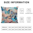 thumbnail image 5 of Fenyluxe Flying Butterfly Pillow Cover for Girls,Retro Flower Throw Pillow Cover for Women,Girly Ombre Square Pillow Case,Garden Butterflies Floral Cushion Cover for Couch, White, 5 of 5