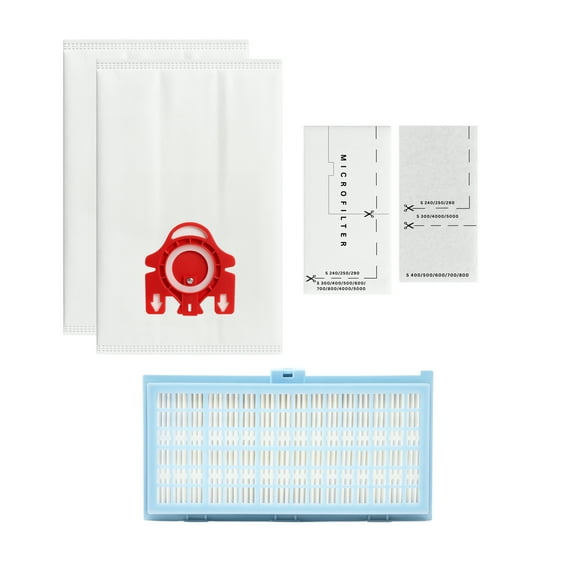 2 Replacement Miele S314i Vacuum Bags, 2 Micro Filters & 1 HEPA Filter - Compatible Miele Type FJM Bags, Micro Filters & SF-AH 30, SF-HA 30, AH30 Filter
