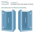thumbnail image 5 of Transolid Ehta247610c-Bk Elizabeth 76" High X 24" Wide Hinged Semi Frameless Shower Door -, 5 of 7