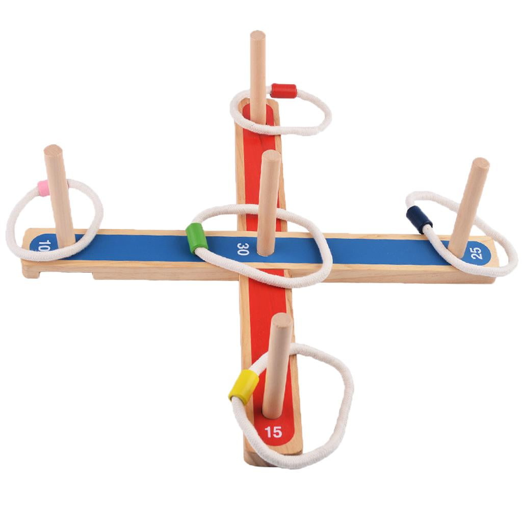 Wooden Set (Includes 5 Rope s) Improves Coordination Outdoor Toy for