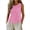 #0556-Pink, variant on Women's Sleeveless Camisole Double Layer Adjustable Strap Solid Color Loose Tank for Bamboo Cotton Breathable V Neck Outfit