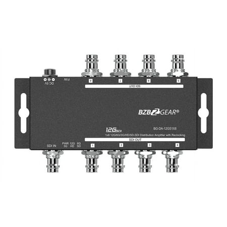 UPC: 0850023208163 | BZBGEAR 4K UHD 12G-SDI 1×8 Splitter/Distribution Amplifier