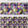 thumbnail image 2 of Soimoi Cotton Poplin Fabric Leopard & Argyle Patchwork Printed Fabric 1 Yard 56 Inch Wide, 2 of 7