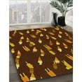 thumbnail image 3 of Ahgly Company Machine Washable Indoor Rectangle Transitional Dark Bisque Brown Area Rugs, 4' x 6', 3 of 7