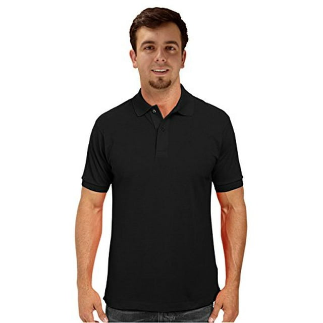 Peach Couture Polo Piqué Classique à Manches Courtes pour Hommes