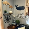 thumbnail image 4 of Zeckos Black Metal Compass Rose Nautical Hanging Wall Décor 20 inch, 4 of 8