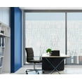 thumbnail image 2 of Opaque Window Film Static Cling Privacy Film - Self Adhesive Frosted Glass Film for Bathroom Shower Enclosure UV Proof - Cross Pattern Window Privacy Film - 45*200cm, 2 of 5