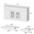 thumbnail image 3 of Timechee 104.3"x82.3" Complete Entertainment Wall Unit White TV Stand Display White - TV Stand Only, 3 of 5