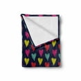 thumbnail image 2 of Valentine's Day Soft Flannel Fleece Blanket, Romantic Colorful Hearts Love Happiness Theme Valentine's Day Illustration, Cozy Plush for Indoor and Outdoor Use, 50" x 70", Multicolor, by Ambesonne, 2 of 6
