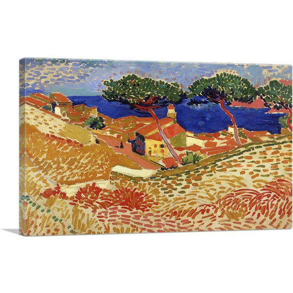 ARTCANVAS Collioure Canvas Art Print by Andre Derain - Size: 26" x 18" (0.75" Deep)