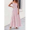 thumbnail image 4 of PRETTYGARDEN Women's Maxi Striped Dress Summer Sleeveless Square Neck Smocked A Line Long Flowy Spring Vacation Sundress, 4 of 10