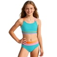thumbnail image 3 of Shadoumai Girls Two Piece Swimwear Long Sleeve Rash Guard And Swim Shorts UPF 50 Sun For Beach Pool, 3 of 4