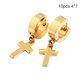 thumbnail image 5 of Qarigey 5 pares de pendientes cruzados pendientes de gota exquisitos Clip de oreja para fiestas de Navidad Día de San Valentín fiestas de Ropa, zapatos y accesorios Miscelánea Tipo 3, 5 of 6