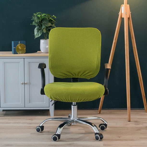Cubierta de Deslizamiento de Silla de Oficina de Franela Suave Elástica para Amarillo verde Zulema Funda para silla de ordenador de oficina