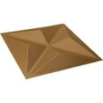 thumbnail image 6 of Ekena Millwork 19 5/8"W x 19 5/8"H Haven EnduraWall Decorative 3D Wall Panel, Bright Coat Gold (Covers 2.67 Sq. Ft.), 6 of 6