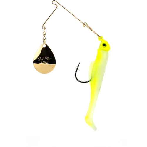 Chartreuse Glow/Chartreuse H... Strike King Redfish Magic Saltwater Spinnerbait 