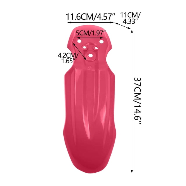 Leodye 1PCS Front Fender Mudguard for Pit Bike & off-road Motorcycle Durable Compatible Motorcycle Accessory Mud Protection Part -14.6*4.57IN