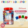 thumbnail image 2 of Fresh Finest Popsicle Shaped Ice Cream Lollipops - Individualy Wrapped Suckers, Multicolor Lolliops Best for Summer, Goodie Bags, Party Favors - 70 Pack Bulk, 2 of 5