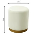 thumbnail image 4 of TOV Furniture Opal Cream Velvet Ottoman with Gold Base, 4 of 5