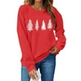 thumbnail image 2 of Women's Christmas Sweatshirts Casual Crew Neck Blouses Top Xmas Holiday Winter Sweater Fashion Christmas Printed Long Sleeve Shirts Pullover, 2 of 8