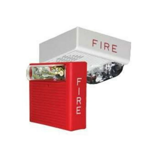 COOPER WHEELOCK ASWP2475CFR WEATHERPROOF HORN STROBE CEILING MOUNT RED